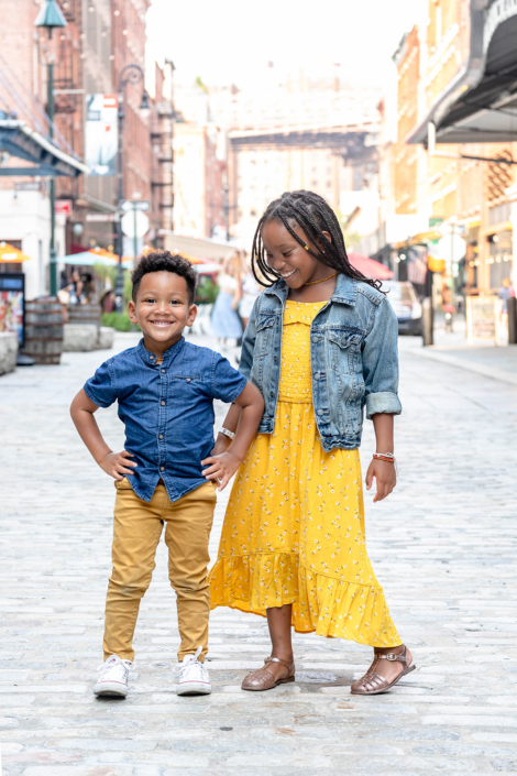 family photos at the Seaport