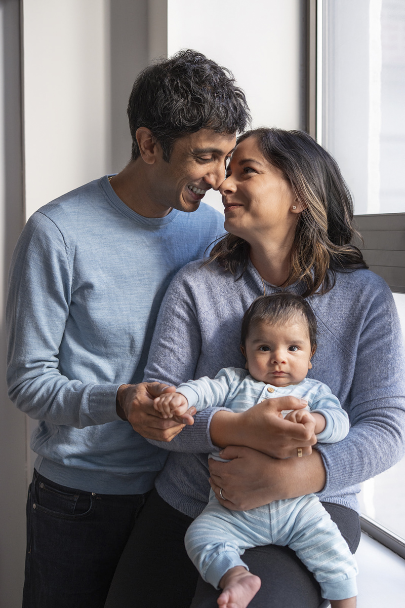 Family with newborn